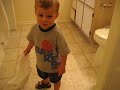 Munchkin fell in the potty