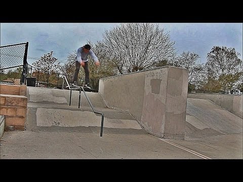 rail - Sticker packs available at http://www.amskater.com Branson Chubbuck darkslide triple kink rail at the Palos Robles skate park. Daewon song told him he has to...