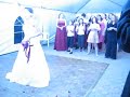 My girlfriend catching the bouquet at a wedding...