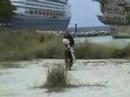 Captain Jack Sparrow making his appearance on Castaway Cay