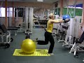 fitball medicine ball squat