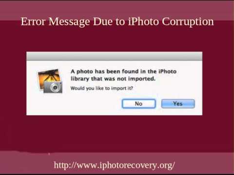 how to recover iphoto library