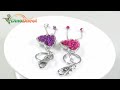 Rose Shape Diamond Rhinestone Key Chain Keyring Pendant
