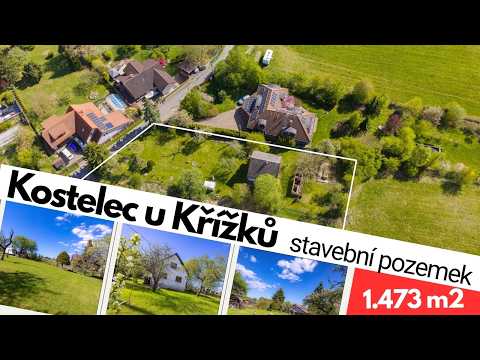 Video Prodej stavebního pozemku 1 473 m² | Kostelec u Křížků