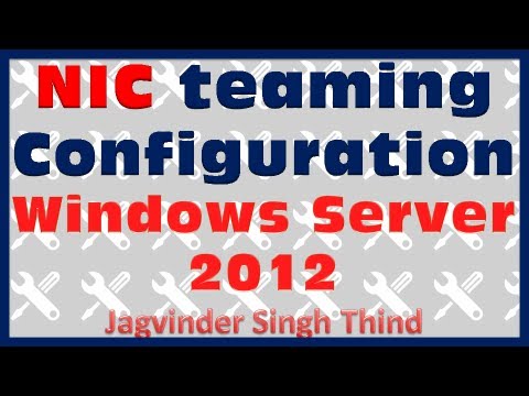 how to enable nic teaming windows 2012