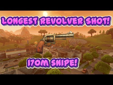 WORLD RECORD REVOLVER SHOT FORTNITE! 170M SNIPE FORTNITE BATTLE ROYALE
