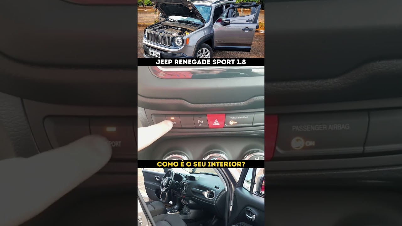 Como é o painel do Jeep Renegade 1.8 Sport? #jeeprenegade #jeep