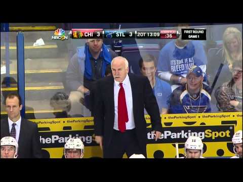 chicago - Coach Joel Quenneville goes off on refs Chicago Blackhawks vs St. Louis Blues 4/17/14 NHL Hockey. Announcers: PBP Dave Strader, color Brian Engblom, NBCSN Fe...