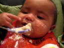 Benjamin is a messy baby!