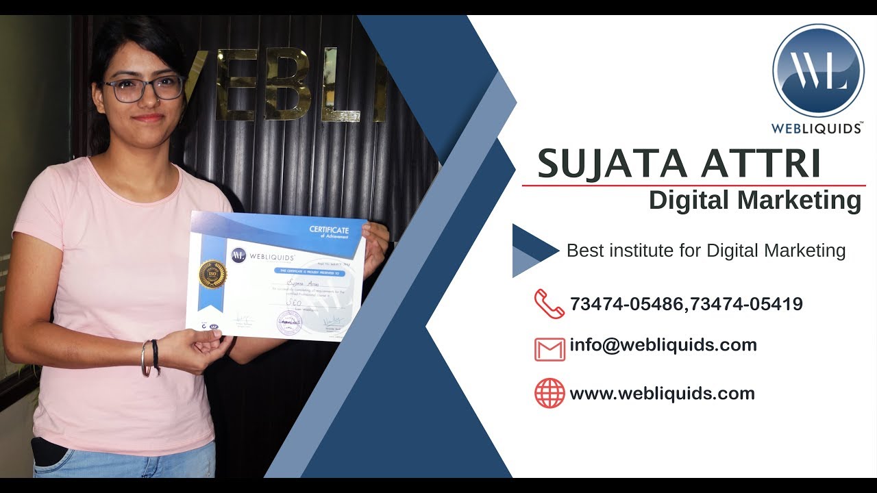 Digital Marketing Training Testimonial by Sujata