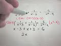Solving Rational Equations