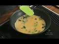Video Recipe: Eggs with Seared Salmon with Leeks