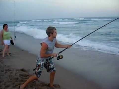 SHORE FISHING - Video of my cousin Jordan and my brother Jake Big Game Shore Fishing in Florida. Visit our website: http://blacktiphfishing.org/ SPONSORS: http://barrettrods...