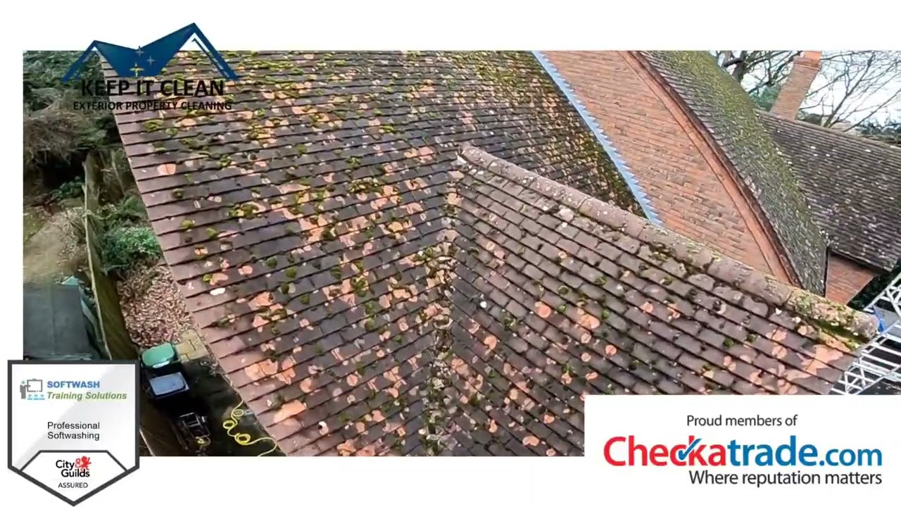 Amazing roof cleaning transformation