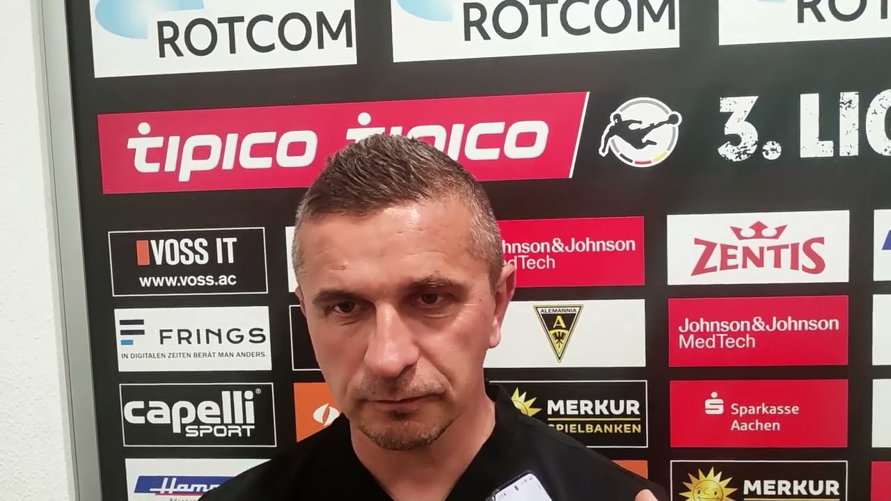  Mersad Selimbegovic – Trainer Alemannia Aachen – Zufrieden mit der zweiten Halbzeit 