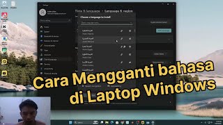 Merubah Bahasa di Tampilan Laptop Windows