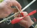 rubber band powered biplane conversion