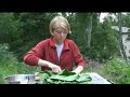 putting up collard greens