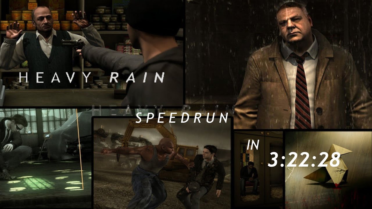 The Heavy Rain speedrun world record involves sitting for three minutes in your underpants staring at a wall