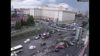 Okrągła Kładka Rzeszów po ulewie - timelapse