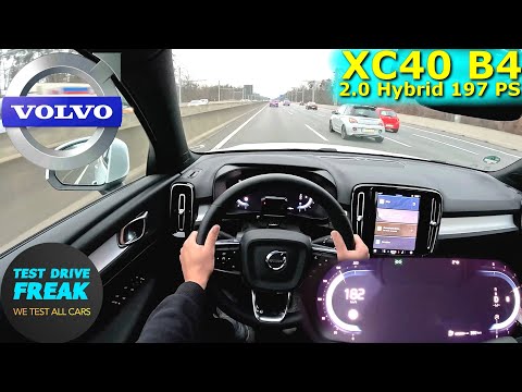 2023 volvo xc40 b4 fwd 197 ps top speed autobahn drive pov
