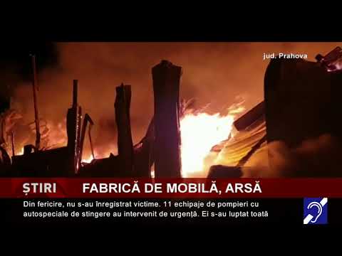 Foc în fabrica de mobilă