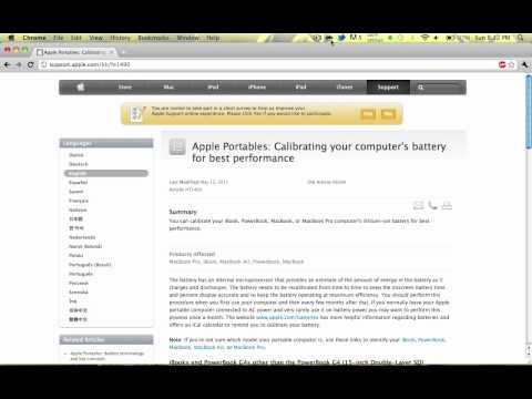 how to calibrate battery mac os x