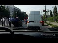 Dupa accident: Opel Corsa rasturnat