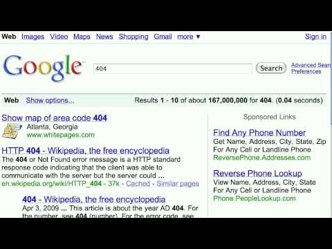 Area Codes into Google Search