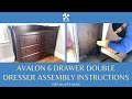 Stork Craft Avalon 6 Drawer Universal Dresser White