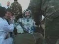 The hatch of the Soyuz TMA-8 descent module opens The hatch of the Soyuz TMA-8 descent module opens