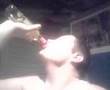 jon cameron is chugging bacardi