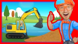 Construction Vehicles for Kids with Blippi  The Ex