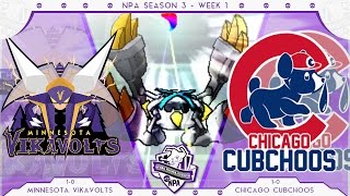 Overpowered! | Minnesota Vikavolts VS Chicago Cubchoos Week 2 NPA S3 | Pokemon Sun Moon WiFi by aDrive