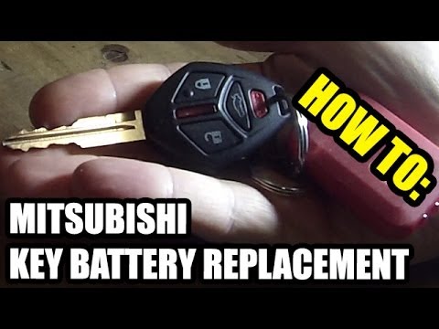 Changing battery in a Mitsubishi key