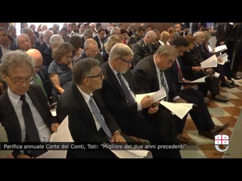 REGIONE LIGURIA : BILANCIO 2016 VALUTAZIONE POSITIVA DELLA CORTE DEI CONTI