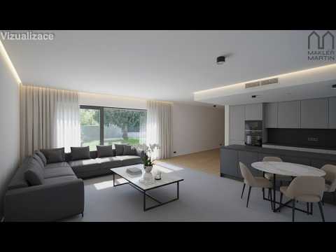 Video Luxusní dvoupodlažní byt 3+kk se zahradou, garáží a top technologiemi