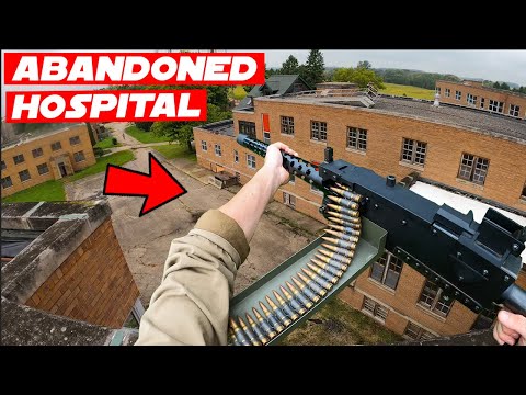 Abandoned Hospital WW2 M1919 Airsoft Gameplay!