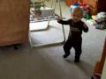 Walking to the kitchen