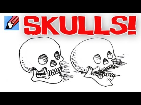 How to draw a Simple Skull Real Easy