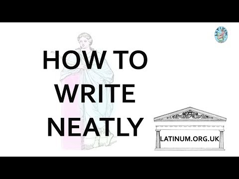 how to write neatly