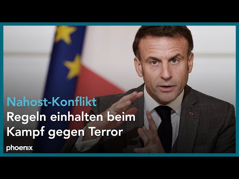 Emmanuel Macron (Staatsprsident Frankreichs) bei d ...