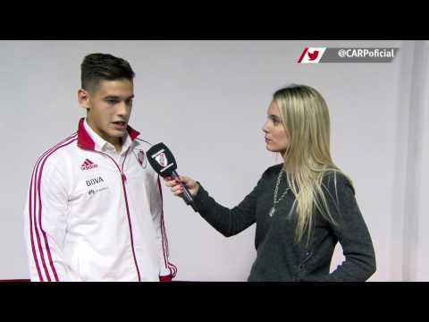 Lucas Martínez Quarta,  uno de los goleadores del triunfo ante Melgar