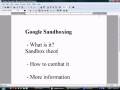 Google Sandboxing