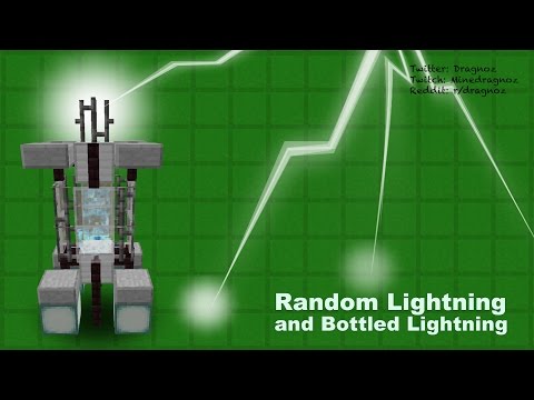Bottled Lightning. Summon random lightning in Minecraft 1.8