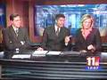 Reporter laughs