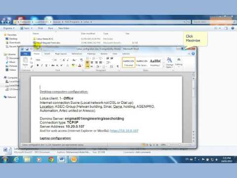 Installation & Configuration of Lotus Notes