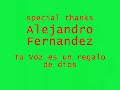 alejandro fernandez  estabas ahi 