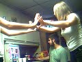 Super glueing our hands together.!