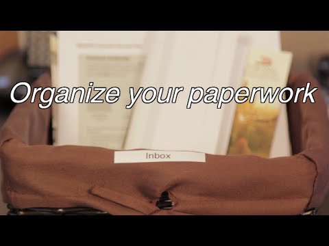how to organize paperwork
